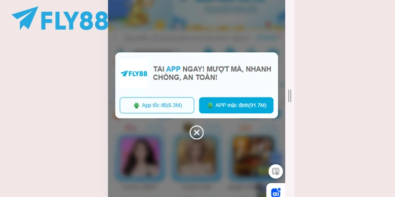 Chọn mục tải app và tải file FLY88 về Android