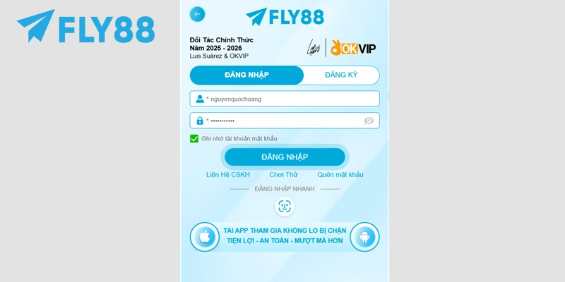 Đăng Nhập FLY88: Hướng Dẫn Truy Cập Link Chính Thức 2026 12 Điền thông tin đã đăng ký FLY88